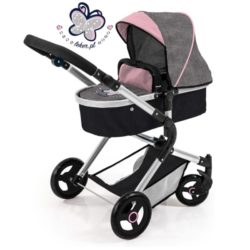 Neo Vario Pram - Dark Grey with Butterfly motif