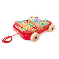 Pull Along Cart with Blocks