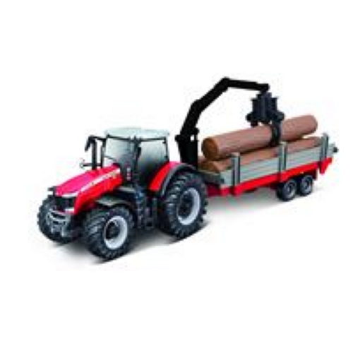 44131659 | 10cm Massey Ferguson 8740S Tractor +Logging Trailer