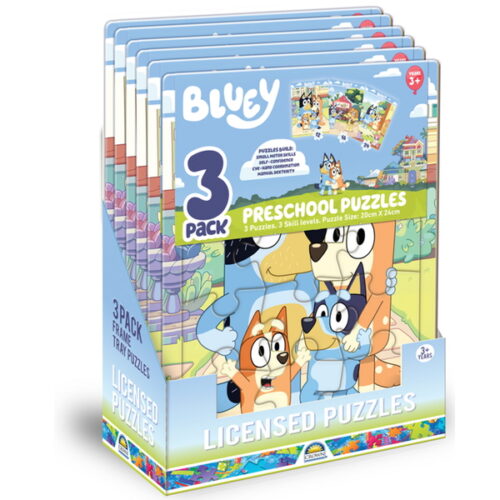 Bluey 3pk Frame Tray Puzzles