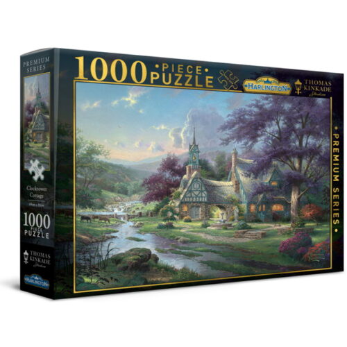 Harlington Thomas Kinkade 1000pce Puzzle - Clocktower Cottage