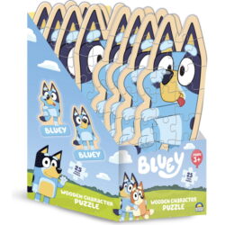 Bluey 25pce Wooden Shaped Character Puzzle (2 Asst)