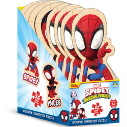 Spidey and His Amazing Friends 25pce Wooden Shaped Character Puzzle