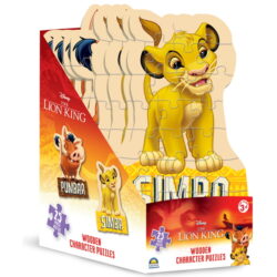 The Lion King 25pce Wooden Shaped Character Puzzle (2 Asst) (NEW)