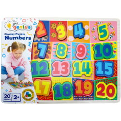 Jr.Genius Chunky Puzzle - Numbers 20pce (NEW)