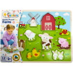 Jr.Genius Chunky Puzzle - Farm 12pce (NEW)