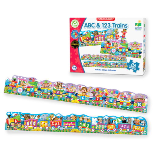 Puzzle Doubles - Giant ABC & 123 Train Floor Puzzles