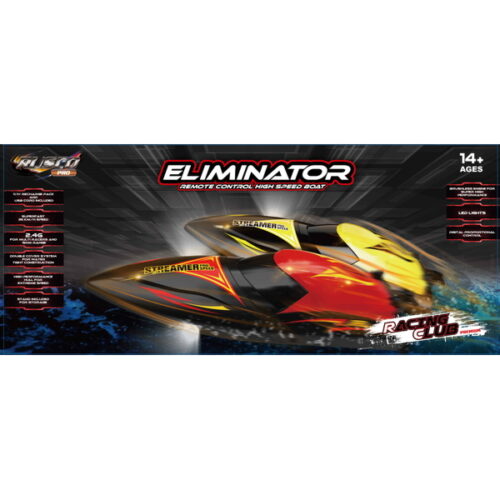 RUSCO 2 COLS. ELIMINATOR SUPER FAST BOAT - 40+ KPH - BRUSHLESS MOTOR - USB - RTR