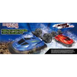 RUSCO 3 MOTOR 2 COLS. & 2.4 GIG  SWAMP RUNNER HOVERCRAFT - 7.4 VOLT - USB - RTR