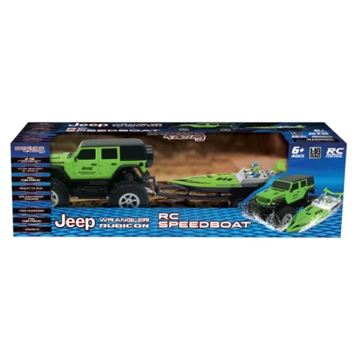 RUSCO 1:16 TH. JEEP WRANGLER WITH BOAT - USB - RTR