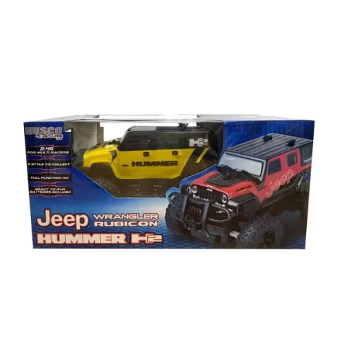 RUSCO 1:24 TH. JEEP WRANGLER & HUMMER - AA BATT. INCL.