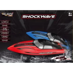 RUSCO 2 COLS. & 2.4 GIG PRO SHOCK WAVE - 25 KMH BOAT - USB - RTR - SALT WATER