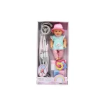 12"BABY DOLL WITH METAL STROLLER