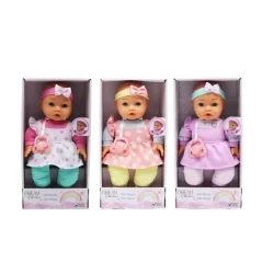 GIGO 12" 3 ASST. BABY MAGGIE DOLLS