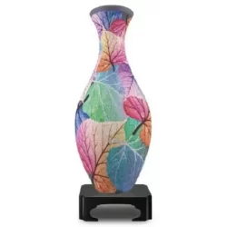 3D Vase Colourful Leaves