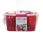 40 PCS. TOY PLASTIC FOOD SET IN A CARRY BASKET