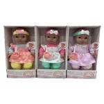 GIGO 12"3 AST. "BLACK" BABY MAGGIE DOLLS