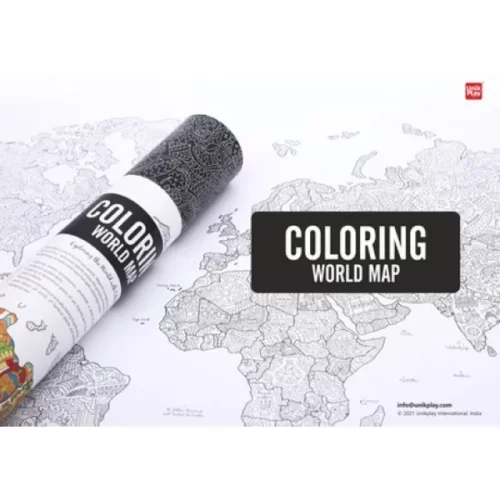 Colouring In World Map Poster