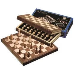 Philos Chess Folding Wood Book Style