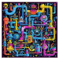 Trippy Puzzle Sci Fi Sewer 300 pce Wooden Jigsaw