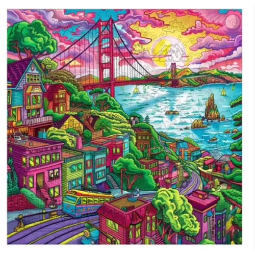 Trippy Puzzles Frisco Frenzy 300 pce Wooden Puzzle