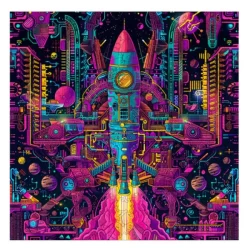 Trippy Puzzles Galactic Gear 300 pce Wooden Puzzle