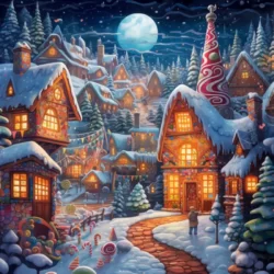 Trippy Puzzles Gingerbread Grove 300 pce Wooden Puzzle