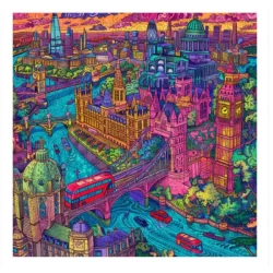 Trippy Puzzles London Lights 300 pce Wooden Puzzle