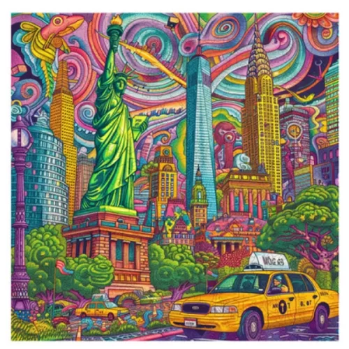 Trippy Puzzles Mystical Manhattan 300 pce Wooden Puzzle