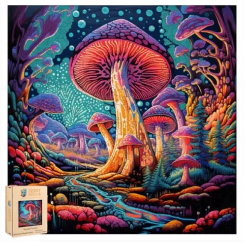 Trippy Puzzles Mystical Mushrooms 300 pce Wooden Puzzles