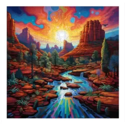 Trippy Puzzles Sedona Sunset 300 pce Wooden Puzzle