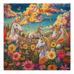 Trippy Puzzles Unicorn Utopia 300 pce Wooden Puzzle