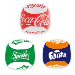 TBC | Coke brands (Footbag) Hackey sack 63mm set of 3  Asst|
