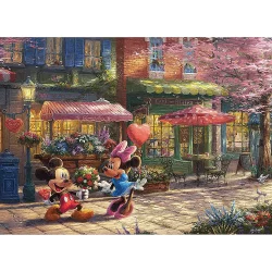 Harlington Thomas Kinkade 1000pce Puzzle - Disney: Mickey and Minnie Sweetheart Café