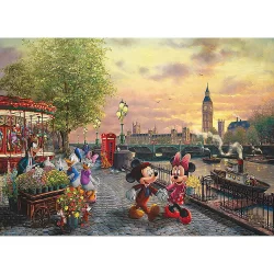 Harlington Thomas Kinkade 1000pce Puzzle - Disney: Mickey and Minnie in London (NEW)