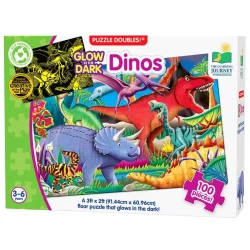 Puzzle Doubles - Glow In The Dark - Dinos