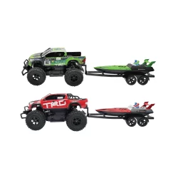 RUS-117BW | RUSCO 1:16 TH. TOYOTA HILIX WITH BOAT - USB - RTR | Min Qty-2 (Copy)