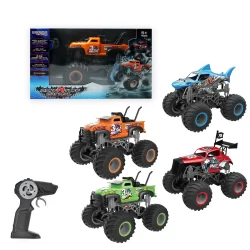 RUS-146xx RUSCO 1:14TH. 4 ASST. RUFF N TUFF DIRT DEVIL TRUCKS - USB - RTR - NEW