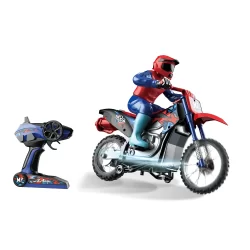 RUS-162xx RUSCO 1:10 TH. 3 COLS. SMOKING MOTORBIKE WITH SOUNDS - USB - RTR
