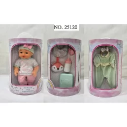 RUS-25120 GIGO 12" DOLL GIFT PLAY SET WITH CLOTHES & EXTRAS