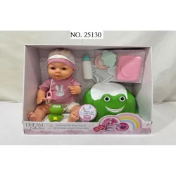 RUS-25130 GIGO 16" DRINK & WET BABY PLAY SET
