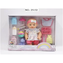 RUS-25132 GIGO 12" BABY DOLL STARTER PLAY SET