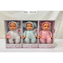 RUS-25310 GIGO 12" 3 AST. BABY MAGGIE DOLLS W/DUMMIES