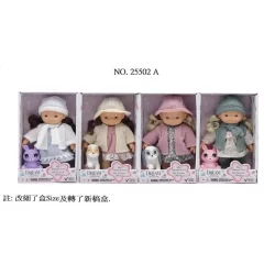 RUS-25502 GIGO 9" 4 AST. MY SWEET GIRL DOLLS WITH PETS