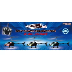 RUS-3xx RUSCO  3 COLS. 2.4 GIG RADIO CONTROL SKY HAWK HELICOPTERS - USB RECHARGE - RTR