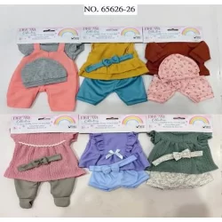 RUS-65626 GIGO 14" 6 AST. BABY DOLLS OUTFITS