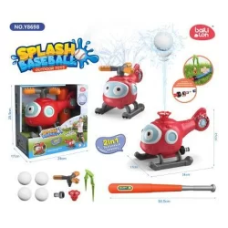 RUS-Y8698 HELICOPTER SPRINKLER WITH BASEBALL BAT N BALL SET