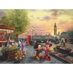 Harlington Premium Thomas Kinkade 1000pce Puzzle - Disney: Mickey and Minnie in London
