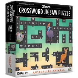 Bonza Crossword Puzzles 100pce  - 3 Asst - Australian Animals