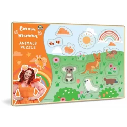 Emma Memma Wooden Pin Puzzle - 3 Asst - Alphabet